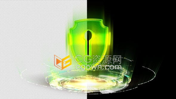 4K视频素材-通信NFC识别支付验证技术认证安全图标动画带Alpha通道