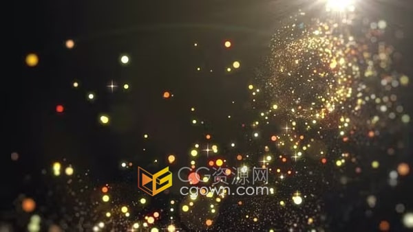 金色粒子闪闪发光流动循环4K视频素材