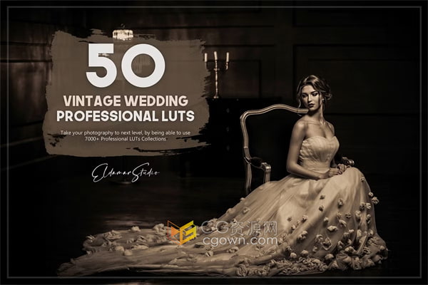 50款高级感复古婚礼调色LUT预设