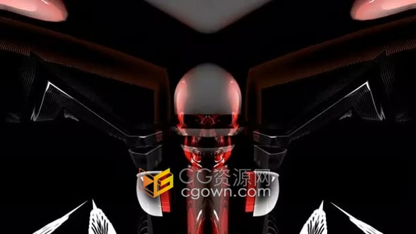 机器人头VJ素材LED屏幕视频投影映射背景动画下载