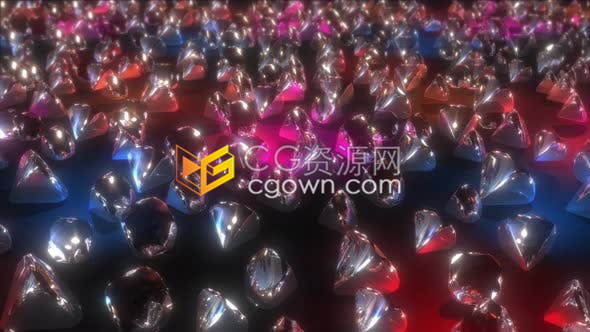 VJ素材-彩色宝石发光DJ视觉效果背景视频素材4K分辨率