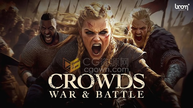 3935种史诗战争打斗人群噪音喊叫场景无损音效Crowds-War&Battle