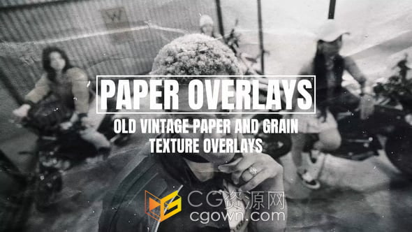 12组旧复古纸张纹理叠加效果视频素材4K分辨率