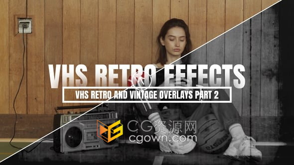 16组80年代视频效果经典复古VHS叠加视频素材