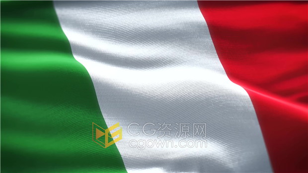 视频素材-Italy意大利共和国国旗背景动态素材4K分辨率