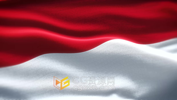 视频素材-4K分辨率印度尼西亚国家Indonesia印尼国旗动态背景素材