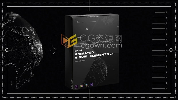 视频素材-100+高科技HUD视觉动画元素Animated Visual Elements