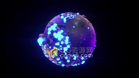 VJ素材-Spheres圆球视频映射建筑物墙壁俱乐部聚会舞台背景循环视频素材