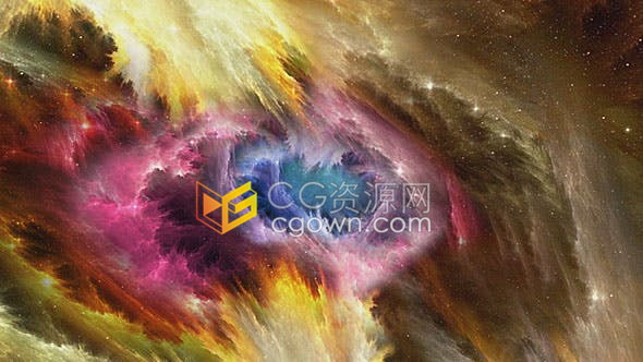 视频素材-穿越抽象星云隧道宇宙旅行占星学动态背景素材