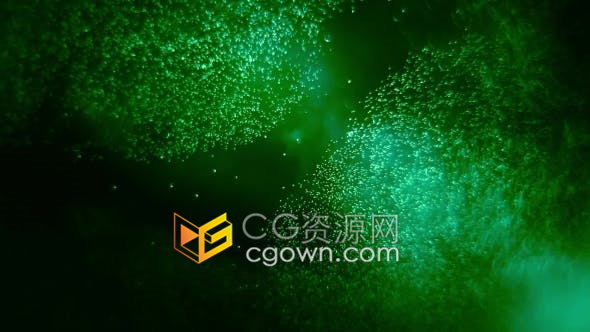 抽象绿色粒子特效空间动态背景视频素材免费下载