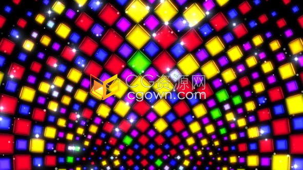 VJ素材-闪烁七彩LED发光背景循环视频素材免费下载