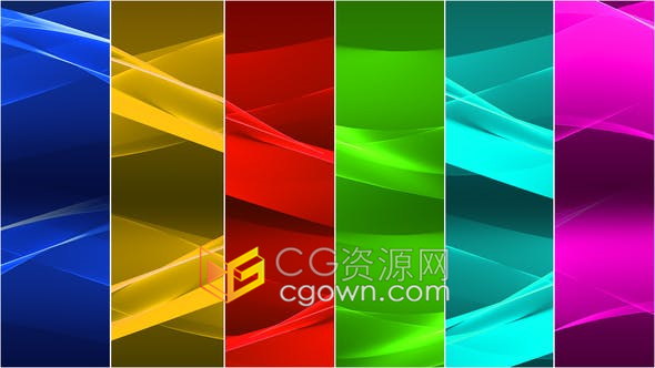 视频素材-抽象波浪线运动图形效果循环视频背景素材