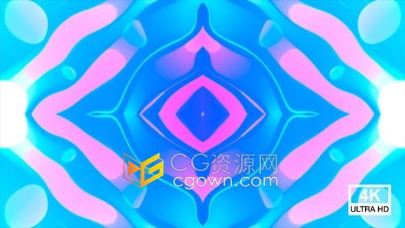 4K万花筒背景循环抽象艺术几何墙纸插图动画视频素材下载