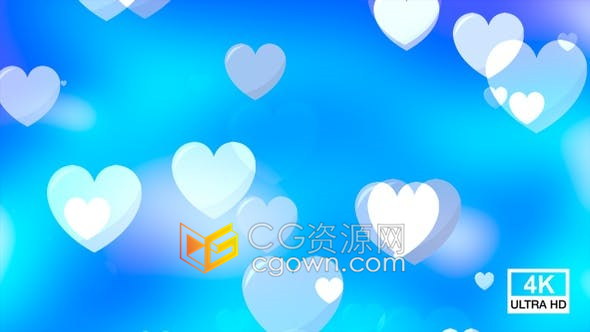 4K分辨率心形图形动态背景视频素材VJ循环视频下载