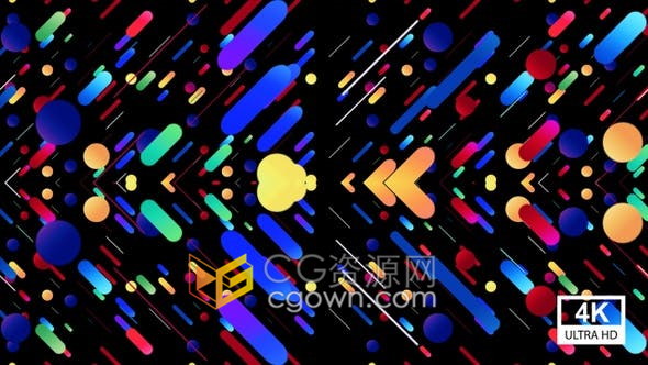 色彩鲜艳时尚对角线几何线条形状对称移动背景视频素材免费下载