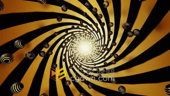 漩涡状隧道场景装饰用于狂欢折扣购物节庆典背景视频素材