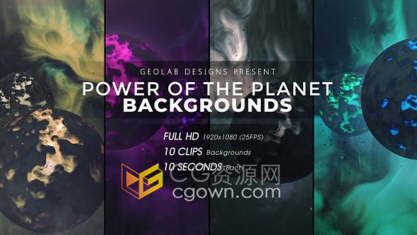 视频素材-十个宇宙空间黑暗星系破坏星球背景素材