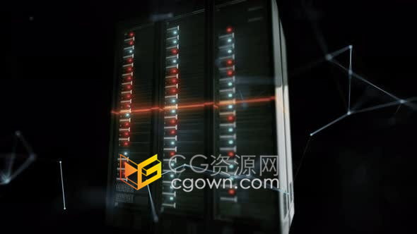 数字数据库服务器系统云存储智能托管防火墙技术4k背景视频