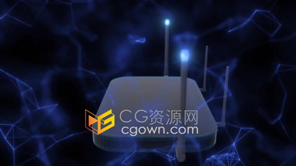 调制解调器路由器闪烁扫描互联网宽带业务介绍局域网设备视频素材