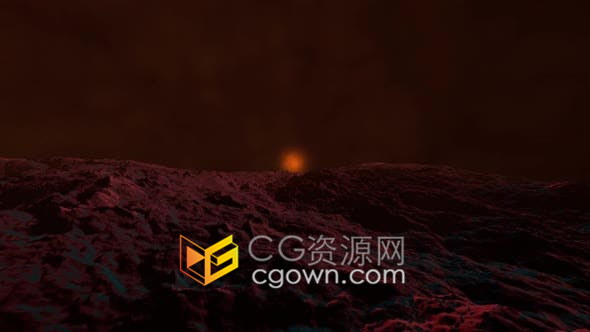 虚拟延时拍摄火星上的日出3D渲染动画科学宇宙探索教育素材