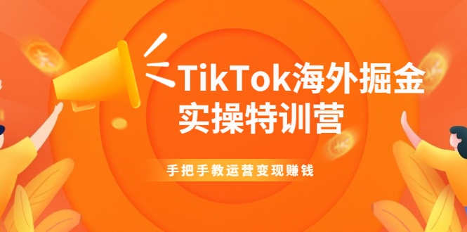 TIKTOK海外掘金实操特训营:手把手教运营变现赚钱