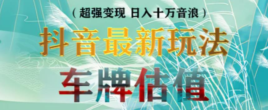 抖音最新无人直播变现直播车牌估值玩法项目,轻松日赚几百+【详细玩法教程】