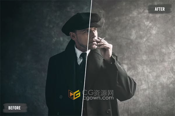 50个经典黑白色电影级色调LUT合集下载