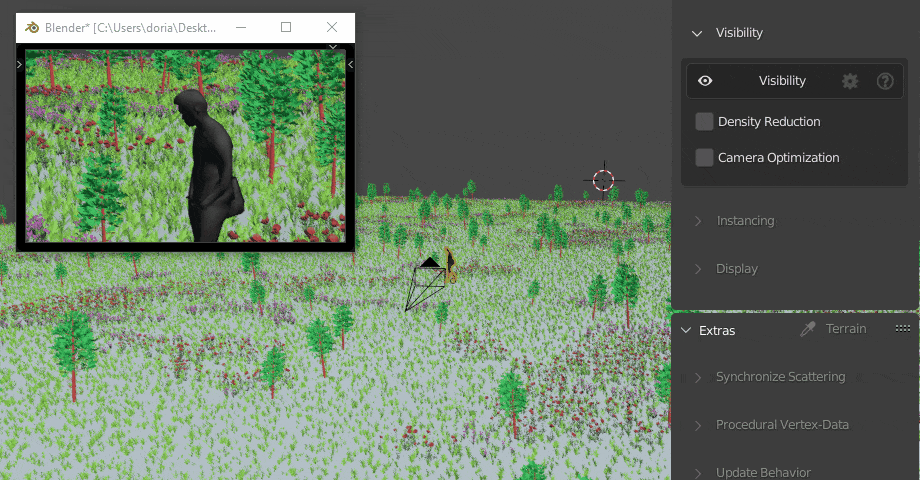 Blender插件Scatter 5.3生成花草植物散射工具