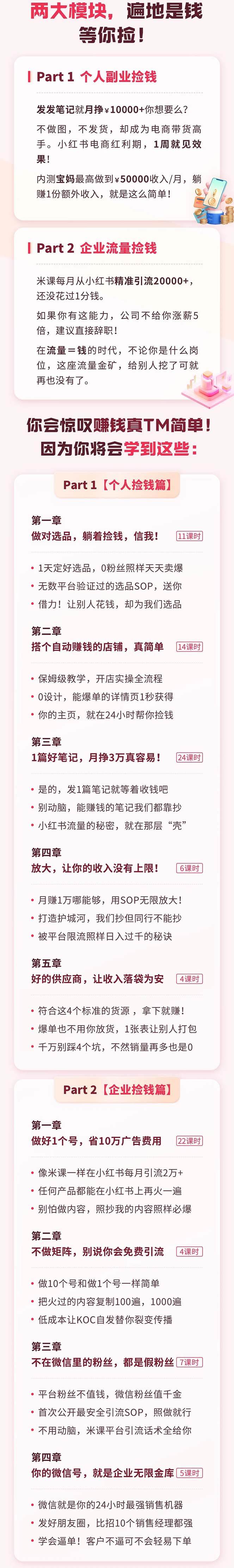 小红书·捡钱课 发发笔记月挣1.5w 不做图 不发货 1周就见效(个人篇 企业篇)