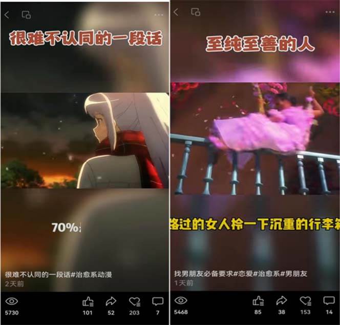 视频号情感动漫治愈变现项目分享课，一条龙玩法分享给你（教程 素材）
