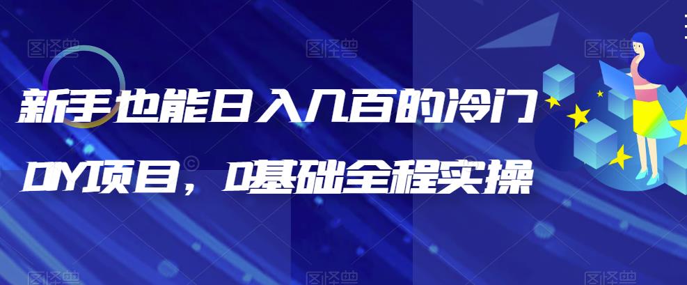 新手也能日入几百的冷门DIY项目,0基础全程实操【揭秘】