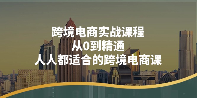 (11183期)跨境电商实战课程:从0到精通,人人都适合的跨境电商课(14节课)