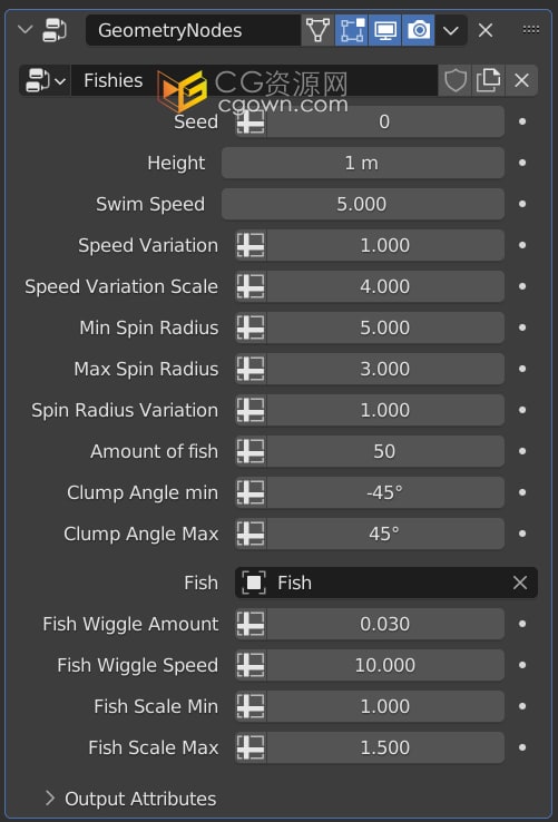 Fish Generator Blender插件鱼群生成器