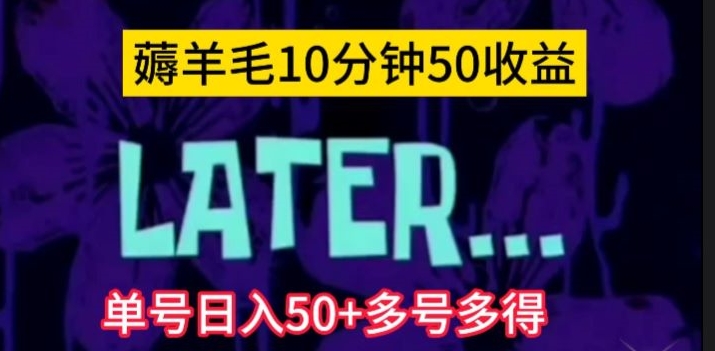 美团薅羊毛玩法,单号日入50+多号多得【仅揭秘】