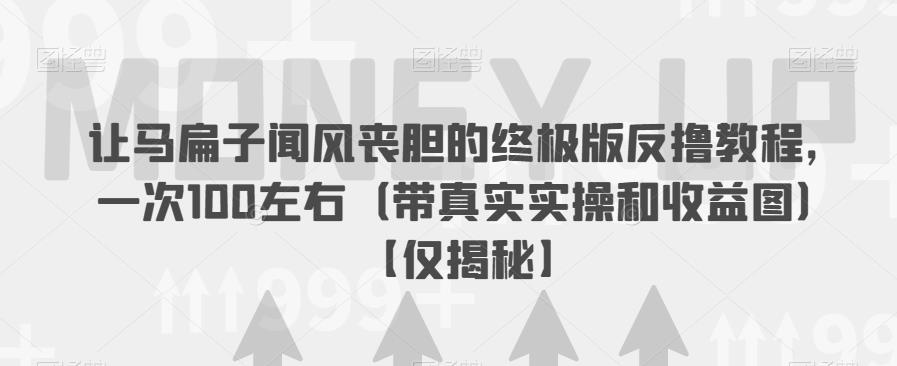 让pian子闻风丧胆的终极版反撸教程,一次100左右(带真实实操和收益图)【仅揭秘】