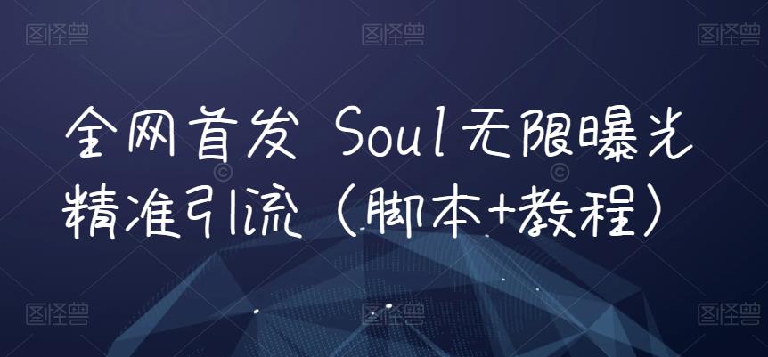 全网首发 Soul无限曝光精准引流(脚本+教程)