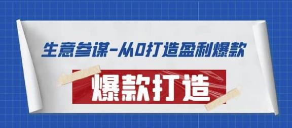 生意参谋-从0打造盈利爆款:手把手教您打造爆款多种玩法