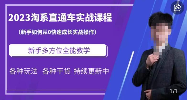 2023淘系直通车保姆式运营讲解,新手如何从0快速成长实战操作,新手多方位全能教学