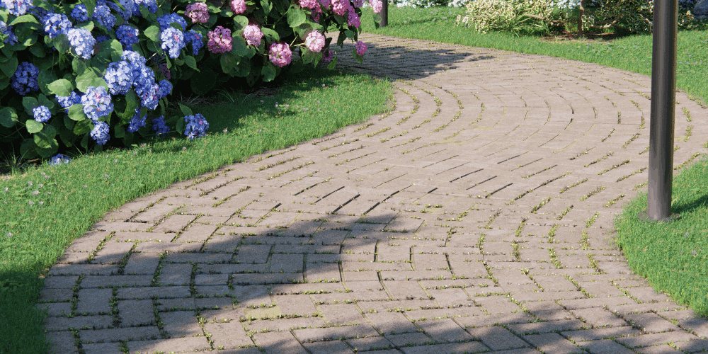 Paved Path Generator 1.3 Blender插件20种预设砖石铺地路径生成器