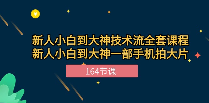 (10685期)新手小白到大神-技术流全套课程,新人小白到大神一部手机拍大片-164节课