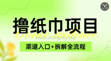 低价撸纸0元免单_项目拆解全流程+渠道入口