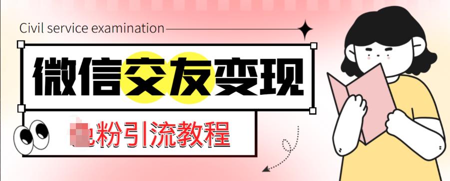 微信交友变现项目,吸引全网LSP男粉精准变现,小白也能轻松上手,日入500+
