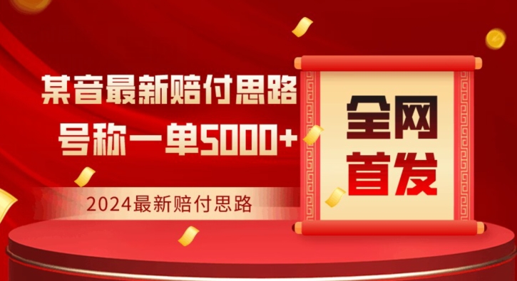 全网首发,2024最新抖音赔付项目,号称一单5000+保姆级拆解【仅揭秘】