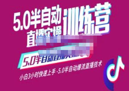 蚂蚁·5.0半自动直播2345心法,小白3小时快速上手,5.0半自动爆流直播技术