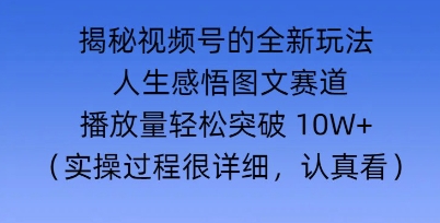 Deepseek和即梦结合，做一个【人生图文感悟】的视频号