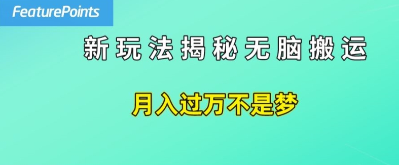 简单操作,每天50美元收入,搬运就是赚钱的秘诀