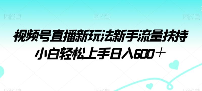 视频号直播新玩法新手流量扶持小白轻松上手日入600+【揭秘】