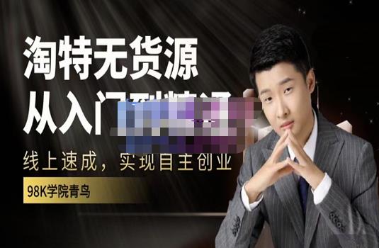 98K学院的淘特无货源线上速成课,从入门到精通,让你最小投入,最高回报