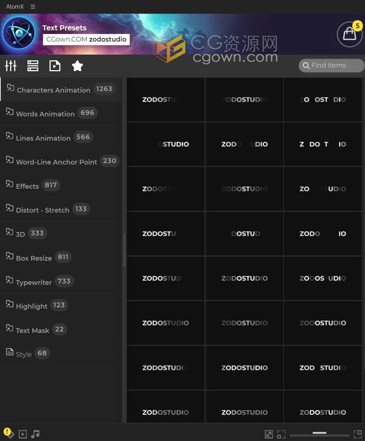 Text Presets AE脚本预设包1000种文字标题动画文本预设
