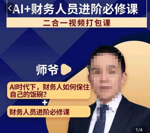 AI+财务人员进阶必修课二合一视频打包课,财务人员进阶必修课